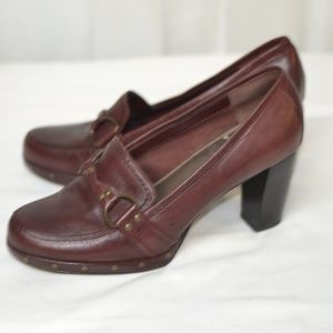 Liz Claiborne Flex Loafers Leather Burgundy 8.5